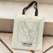 Lincoln, Lincolnshire City Map Tote Bag Tragetasche