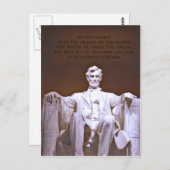 Lincoln Memorial #1 Postkarte (Vorne/Hinten)