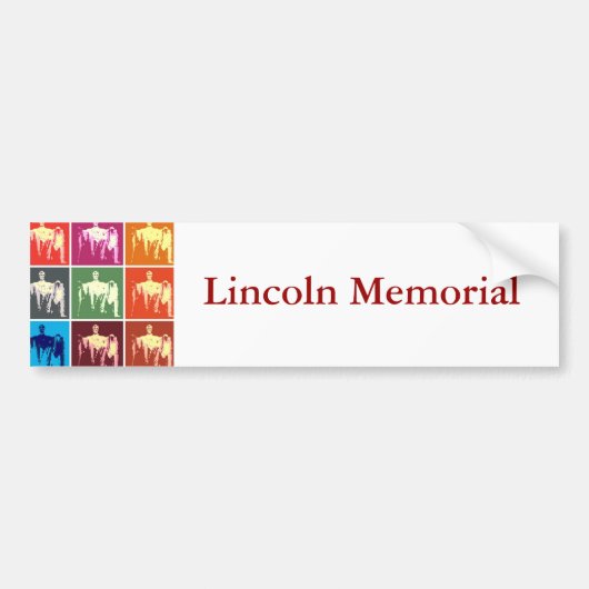 Lincoln Memorial Abstrakt Autoaufkleber (Vorne)