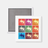 Lincoln Memorial Abstrakt Magnet (Vorderseite/Rückseite)