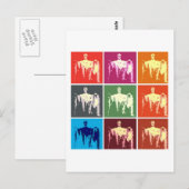 Lincoln Memorial Abstrakt Postkarte (Vorne/Hinten)