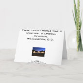 Lincoln Memorial Anmerkungs-/Gruß-Karte Karte (Rückseite)