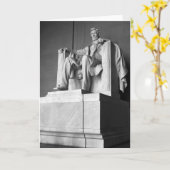Lincoln Memorial B&W Gruß-Karte Karte (Gelbe Blume)