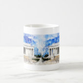Lincoln Memorial Fassade in Aquarell Kaffeetasse (Mittel)