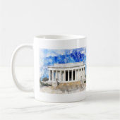Lincoln Memorial Fassade in Aquarell Kaffeetasse (Links)