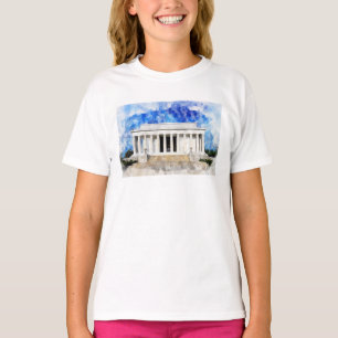 Lincoln Memorial Fassade in Aquarell T-Shirt
