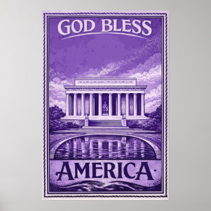 Lincoln Memorial - Gott segne Amerika Poster