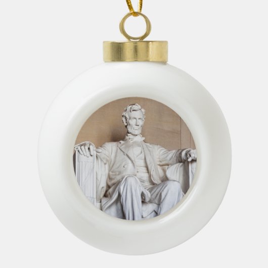 Lincoln Memorial Keramik Kugel-Ornament (Vorderseite)