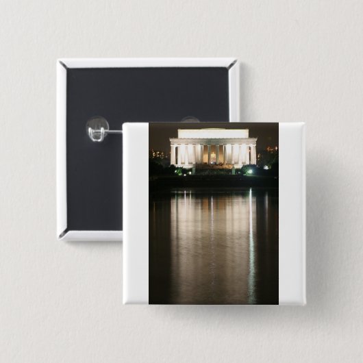 Lincoln Memorial Nachtreflexion Button (Vorne & Hinten)