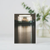 Lincoln Memorial Night Reflection Postkarte (Stehend Vorderseite)