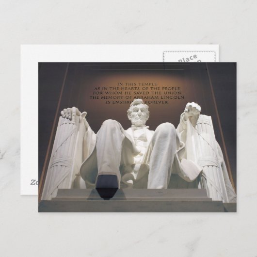 Lincoln Memorial Postkarte (Vorne/Hinten)