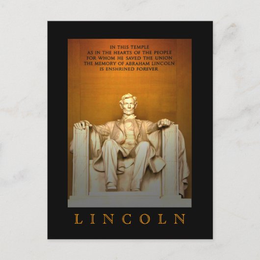 Lincoln Memorial Postkarte (Vorderseite)