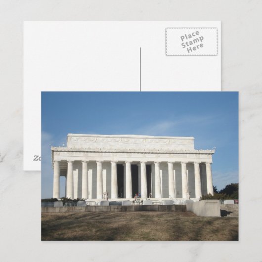 Lincoln Memorial Postkarte (Vorne/Hinten)