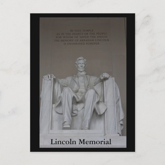 Lincoln Memorial Postkarte (Vorderseite)