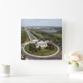 Lincoln Memorial Quadratische Wanduhr (Zuhause)