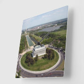 Lincoln Memorial Quadratische Wanduhr (Winkel)