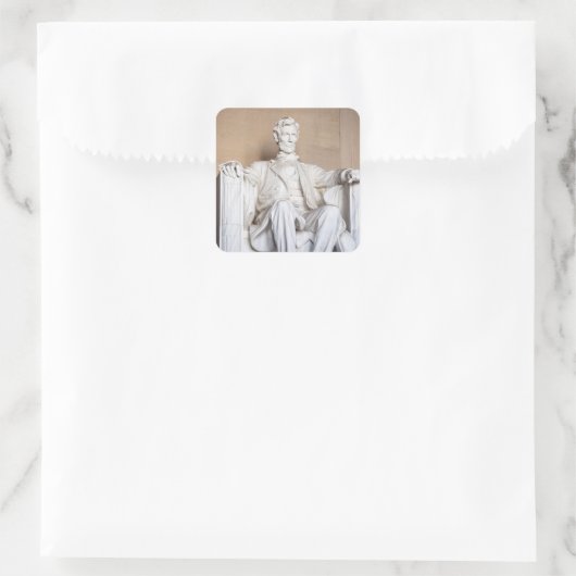 Lincoln Memorial Quadratischer Aufkleber (Tasche)