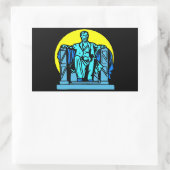 Lincoln Memorial Rechteckiger Aufkleber (Tasche)
