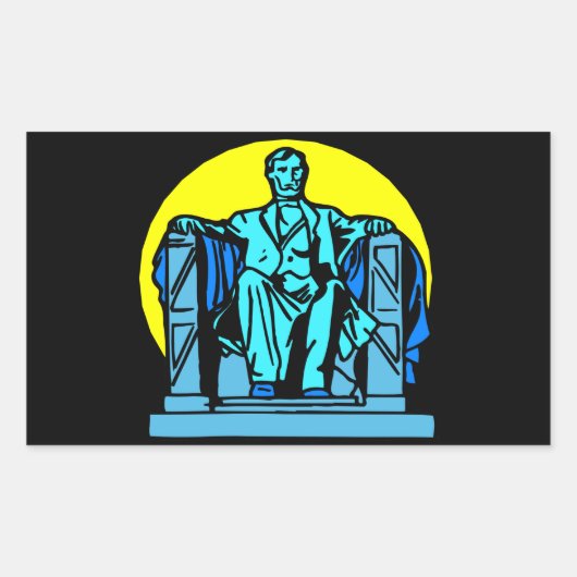 Lincoln Memorial Rechteckiger Aufkleber (Vorderseite)