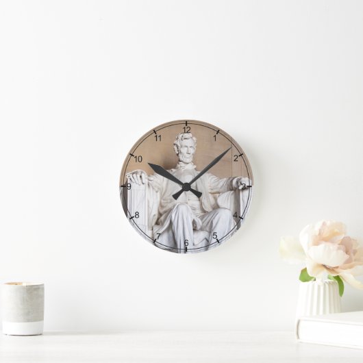 Lincoln Memorial Runde Wanduhr (Zuhause)