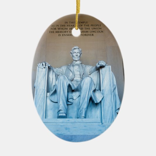 Lincoln Memorial Skulptur Washington DC Keramikornament (Vorne)