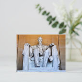 Lincoln Memorial Statue, Washington D.C. Postkarte (Stehend Vorderseite)