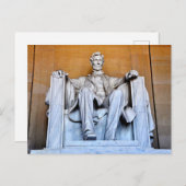 Lincoln Memorial Statue, Washington D.C. Postkarte (Vorne/Hinten)