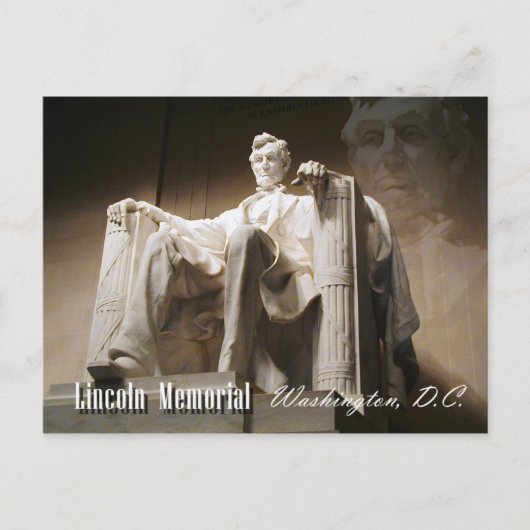 Lincoln Memorial, Washington, D.C. Postkarte (Vorderseite)