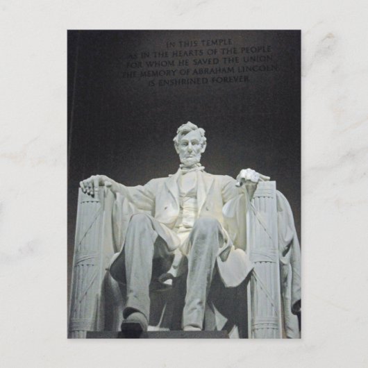 Lincoln Memorial Washington DC 2001 Postkarte (Vorderseite)