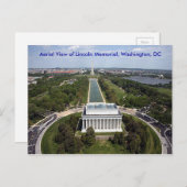 Lincoln Memorial Washington DC Beileid Postkarte (Vorne/Hinten)