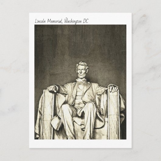 Lincoln Memorial, Washington DC Watercolor Postkarte (Vorderseite)