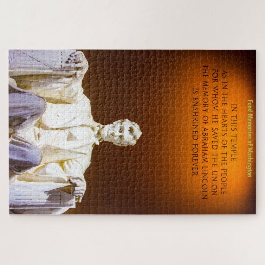 Lincoln Memorial Washington. Jigsaw Puzzle (Horizontal)