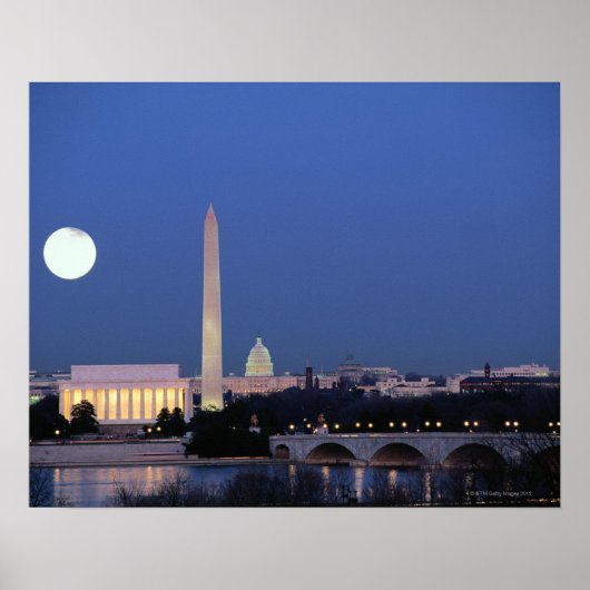 Lincoln Memorial, Washington Monument, USA Poster (Vorne)