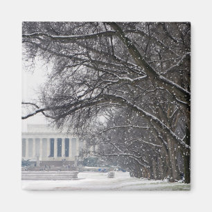 Lincoln Memorial Winterschnee Magnet
