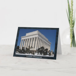 Lincoln Memorial wünscht Ihnen eine wunderbare Rei Karte