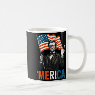 Lincoln Merica Rock Lustiger 4. Juli Amerikanisch Kaffeetasse
