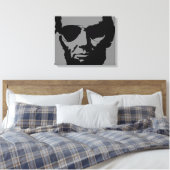 Lincoln mit Aviator-Sonnenbrille (schwarz) Leinwanddruck (Insitu (Schlafzimmer))