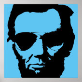 Lincoln mit Aviator-Sonnenbrille (schwarz) Poster (Vorne)