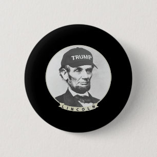 Lincoln mit Trump-Hut - Funny Abe Merica Abrah Button