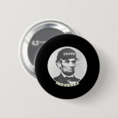 Lincoln mit Trump-Hut - Funny Abe Merica Abrah Button (Vorne & Hinten)