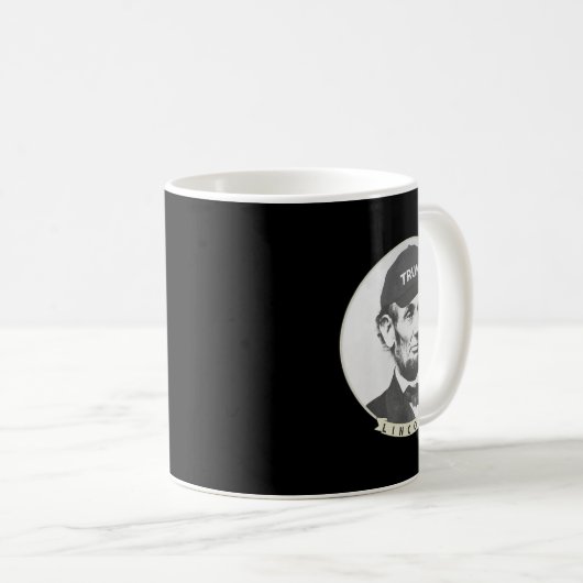Lincoln mit Trump-Hut - Funny Abe Merica Abrah Kaffeetasse (VorderseiteRechts)