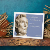 Lincoln Mother Zitat Fotoplatte (Seite)