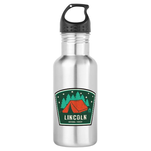 Lincoln National Forest Camping Edelstahlflasche (Vorderseite)