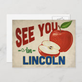 Lincoln Nebraska Apple - Vintage Travel Postkarte (Vorne/Hinten)