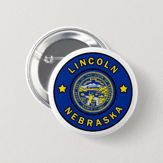 Lincoln Nebraska Button (Vorne & Hinten)