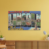 Lincoln, Nebraska - Große Briefmarkenszenen Leinwanddruck (Insitu (Wohnzimmer))