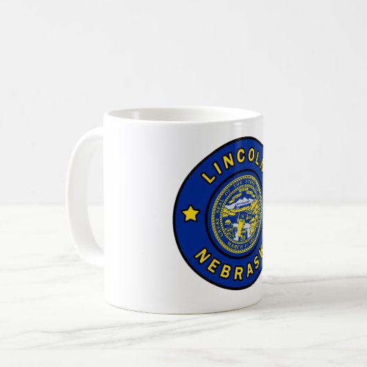 Lincoln Nebraska Kaffeetasse (Vorderseite Links)
