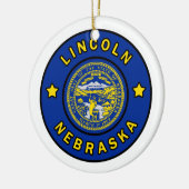 Lincoln Nebraska Keramik Ornament (Links)