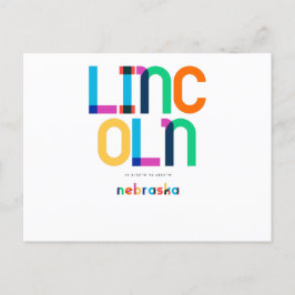 Lincoln Nebraska Mitte Jahrhundert, Pop Art, Postkarte
