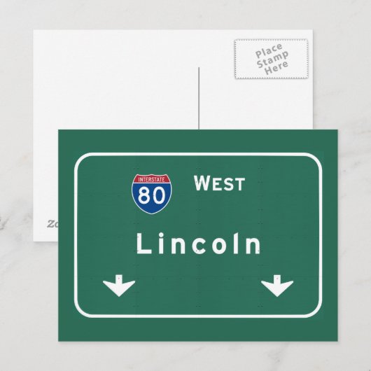 Lincoln Nebraska ne Interstate Highway Freeway: Postkarte (Vorne/Hinten)